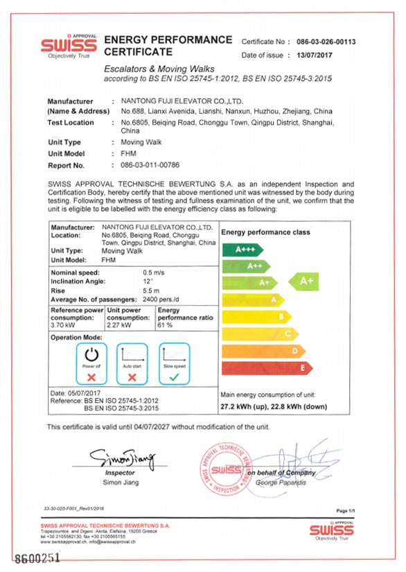 Certificado de Eficiencia Energética (Anden Móvil)